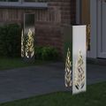 vidaXL Solárne LED svetlo na chodník 2 ks Teplá biela 18 x 18 x 80 cm