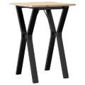 vidaXL Jedálenský stolík v tvare Y 50x50x75 cm borovica a oceľ
