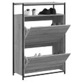 vidaXL Botník sivý dub sonoma 75x34x112 cm kompozitné drevo