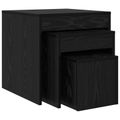 vidaXL Konferenčný stolík 3 ks Čierny dub 45 x 45 x 45 cm