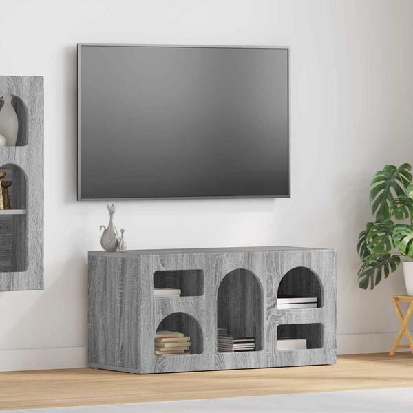 vidaXL TV skrinka ELST 80 x 35 x 40 cm Sivý Sonoma Kompozitné drevo