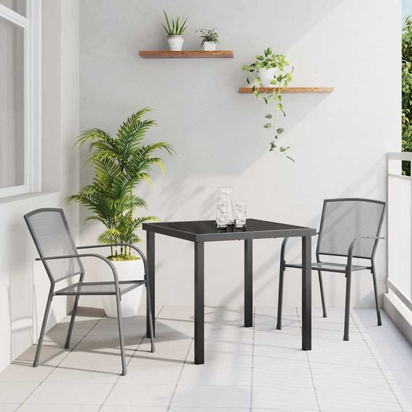vidaXL Záhradný jedálenský set 3 pcs Antracit