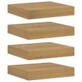vidaXL Stenná polica Nástenná montáž 4 ks Hnedá 23 x 23,5 x 3,8 cm