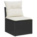vidaXL Súprava záhradných pohoviek 7 ks Čierna a krémová polyratan