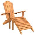 vidaXL Záhradná stolička Adirondack s podnožkou masívne teakové drevo
