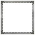 vidaXL Obrubník trávnika 4 ks 60 x 60 x 35 cm Oceľ Strieborná