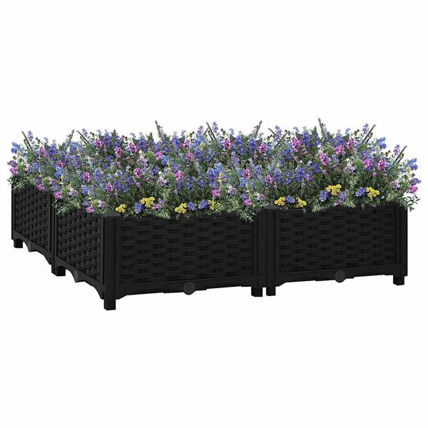 vidaXL Vyvýšený záhon 80x80x23 cm polypropylén