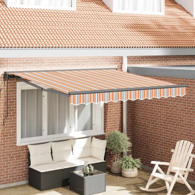 vidaXL Rám markízy Modrá a Oranžová 300 x 250 cm
