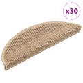 vidaXL Samolepiace nášľapy na schody 30 ks 56x17x3 cm pieskové