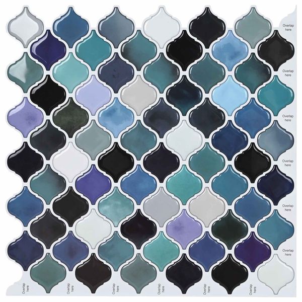 vidaXL Dlažba Lanturn 50 pcs Modrozelená 27 x 27 cm Polyuretán a PET