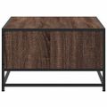 vidaXL Konferenčný stolík hnedý dub 100x57x35 cm kompozit. drevo a kov