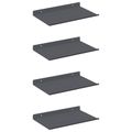 vidaXL Závesná polica 4 ks Antracit 30 x 18 x 2,5 cm Oceľ