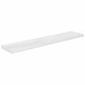 vidaXL Plávajúce nástenné police 2ks, lesklé biele 120x23,5x3,8cm, MDF