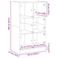 vidaXL Vysoká skrinka s dvierkami hnedý dub 68x37x109 cm kompoz. drevo