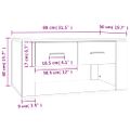 vidaXL Konferenčný stolík betónový sivý 80x50x40 cm spracované drevo