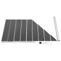 vidaXL Sada plotových panelov WPC 965x(105-186) cm čierna