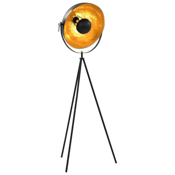 vidaXL Stojanová lampa čierna a zlatá 41 cm E27