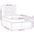 vidaXL Posteľný rám boxspring s matracom čierny 120x200 cm zamat