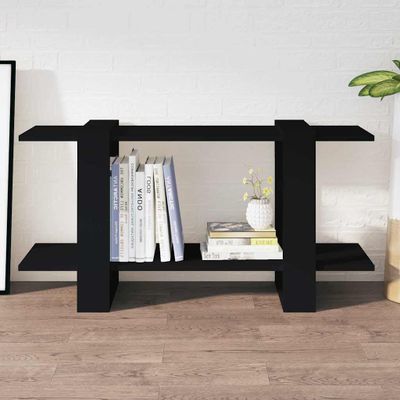 vidaXL Knižnica čierna 100x30x51 cm spracované drevo