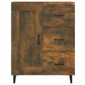vidaXL Komoda dymový dub 69,5x34x90 cm spracované drevo