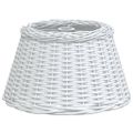 vidaXL Tienidlo na stropnú lampu biele Ø50x30 cm prútené