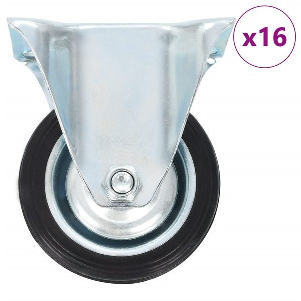 vidaXL 16 ks pevné kolieska 75 mm