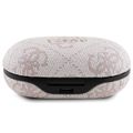 Bluetooth slúchadlá Guess GUTWSP4EGP TWS ENC 4G PU METAL LOGO ružové