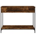 vidaXL Konzolový stolík dymový dub 100x34,5x75 cm kompozitné drevo