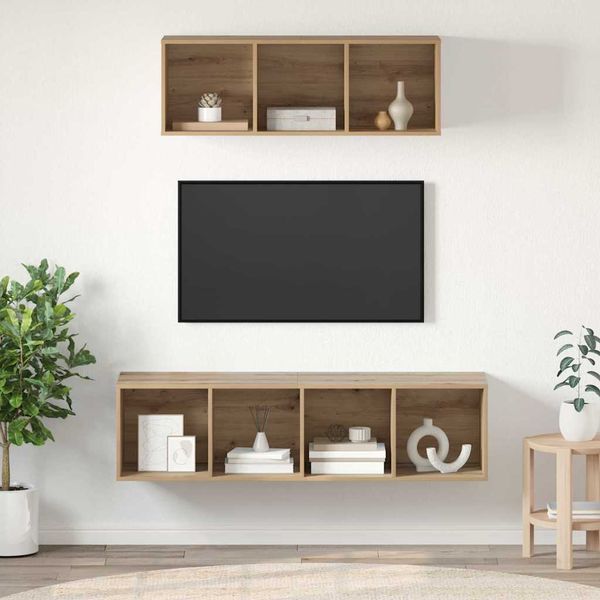 vidaXL Zostava TV skriniek 2 pcs Remeselný dub Kompozitné drevo