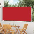 vidaXL Zaťahovacia bočná markíza červená 117x314 cm