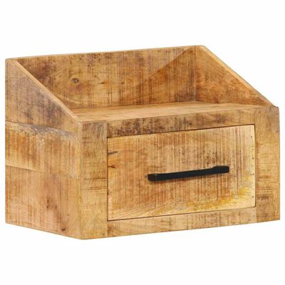 vidaXL Nočný stolík Hnedá 40 x 30 x 30 cm Masívne mango drevo