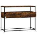 vidaXL Konzolový stolík dymový dub 100x40x75 cm kompozitné drevo