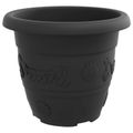 vidaXL Kvetináče 24 ks Čierna Ø 30 x 25 cm Plast
