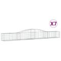 vidaXL Oblúkový gabionový kôš 7 ks 400x50x40/60 cm pozinkované železo
