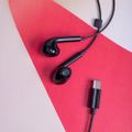 Maxlife drôtové slúchadlá MXEP-04 USB-C čierna