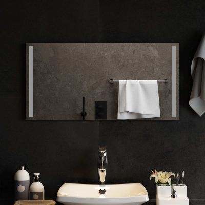 vidaXL Zrkadlo do kúpeľne s LED Priehľadná 80 x 40 cm tvrdené sklo