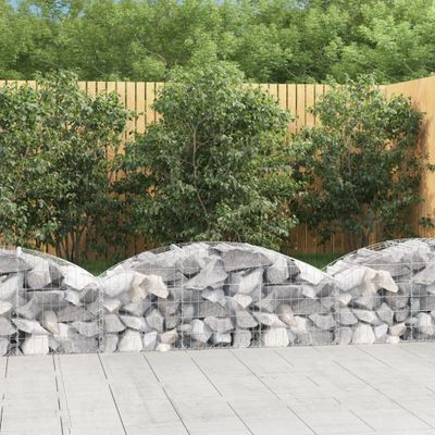 vidaXL Oblúkový gabionový kôš 150x50x40/60 cm pozinkované železo
