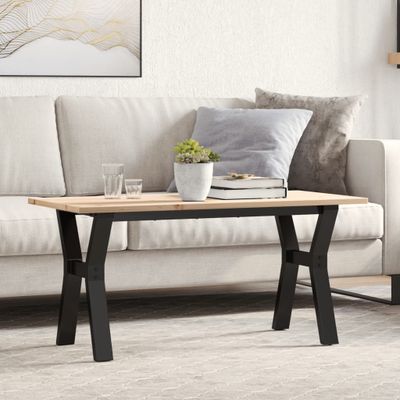 vidaXL Konferenčný stolík v tvare Y 90x40x45 cm borovica a oceľ