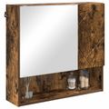 vidaXL Zrkadlová skrinka Dymová dub 59 x 17 x 55 cm Kompozitné drevo