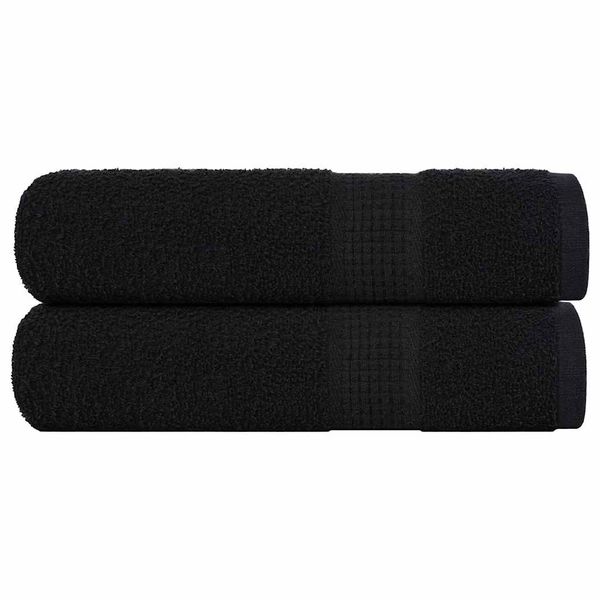 vidaXL Sprchové uteráky FROGN 2 ks čierne 70x140 cm 360 g/m²