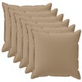 vidaXL Poťah na podložku 6 ks HOUTEN Sivohnedá 35 x 35 cm Polyester