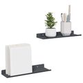vidaXL Závesná polica 2 ks Antracit 30 x 9 x 2,5 cm Oceľ