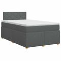 vidaXL Posteľ boxspring s matracom Tmavosivá 120 x 190 cm Látka
