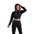 Dámska mikina Essential Cropped Hoodie Black - STRIX, veľkosť XS