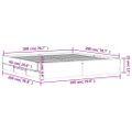 vidaXL Posteľný rám so zásuvkami čierny 200x200 cm kompozitné drevo
