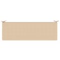 vidaXL Vankúš na lavičku SOEST 100% polyester Krémová 140 x 50 x 5 cm