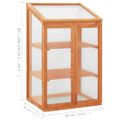 vidaXL Skleník 60x45x100 cm jedľové drevo