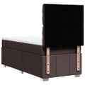 vidaXL Posteľný rám boxsping s matracom hnedý 80x200 cm látka