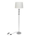 Stojaca lampa s vysokým stojanom s guľovými dekoráciami, biela