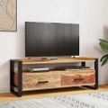 vidaXL TV skrinka 120x35x45 cm, drevený masív s medovým náterom